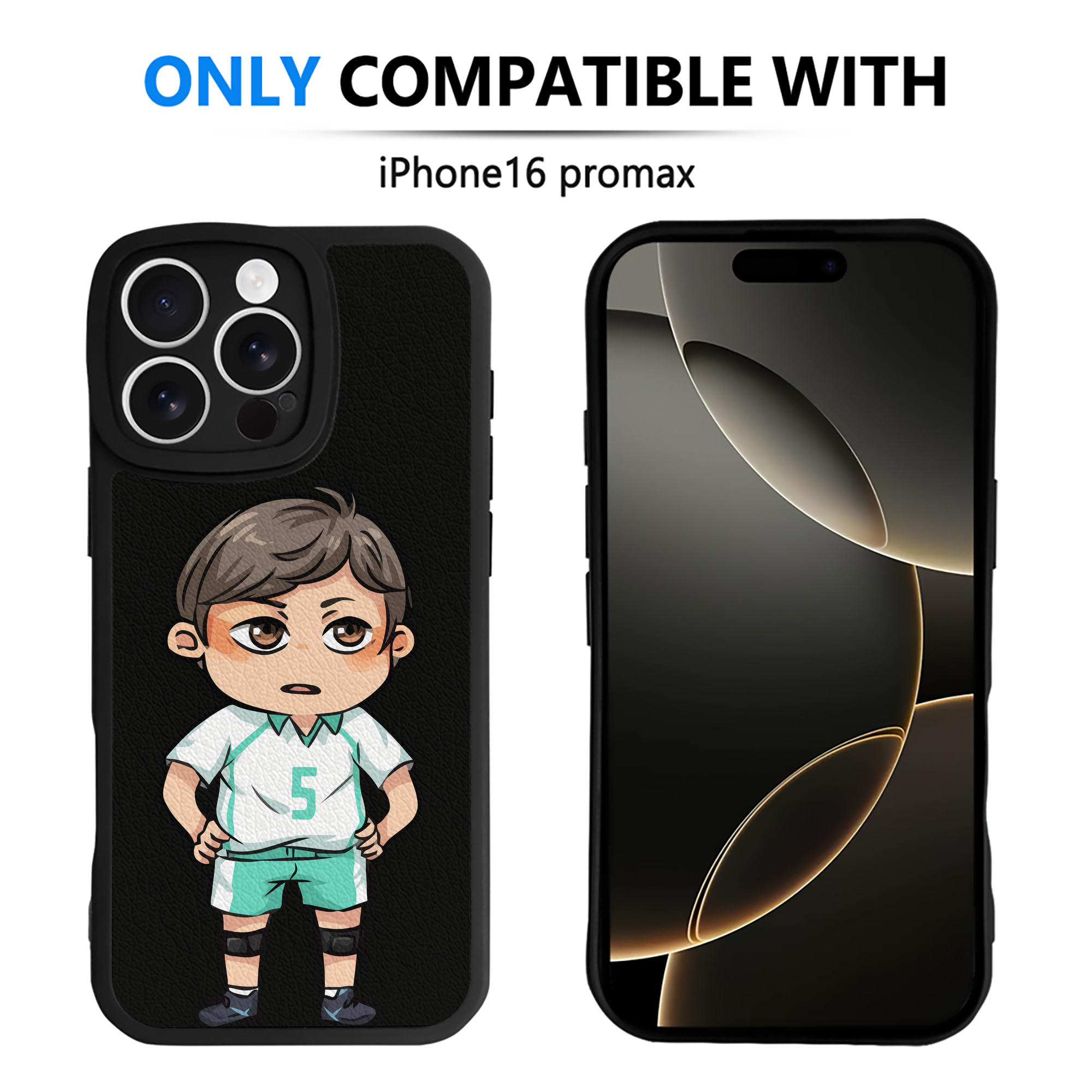 （画像用） ハイキュー!! Haikyu!! 【iPhone 16シリーズ対応】シリコンスマホケース（レザー調） 材質：シリコン